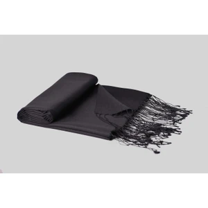 Çift Taraflı Düz Renk Ipek Şal 3011-SIYAH