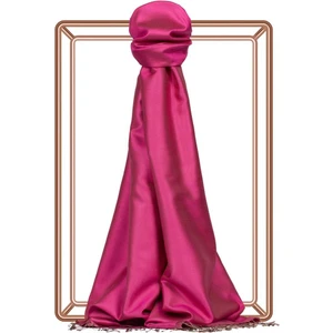 Ipekevi Çift Taraflı Düz Renk Ipek Şal 00927-FUŞYA