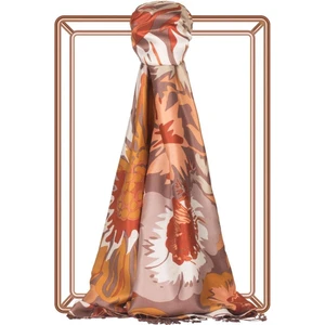 Ipekevi Nihavent Desenli Ipek Şal 06111-KAHVE