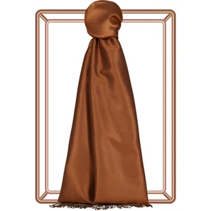 Ipekevi Çift Taraflı Düz Renk Ipek Şal 00927-TOPRAK