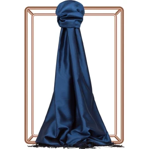 Ipekevi Çift Taraflı Düz Renk Ipek Şal 00927-OKYANUS Mavi