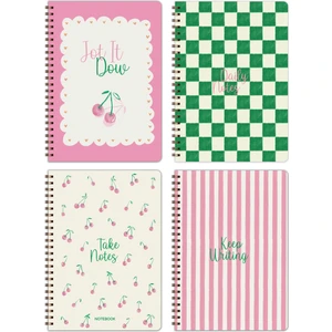 A5 Spiralli Okul Defteri 80 Yaprak 4'lü Set - Çizgili