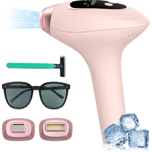 YUES IPL Buz Başlıklı Epilasyon Cihazı – 9 Mod, Soğutmalı (Ice-Cooling) Başlık, Vücut & Yüz, Otomatik/Manuel - Pembe