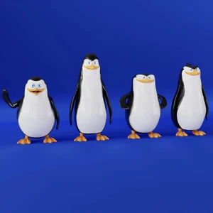 Madagaskar Penguenleri Figür (En Büyük Penguen 10CM)