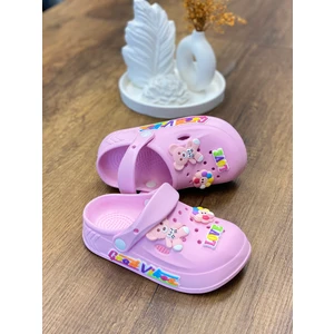 Çocukça Moda Kız Çocuk Sevimli Figürlü Kaydırmaz Taban Sandalet Terlik Deniz Havuz Bahçe Terlik, Bebek Sandalet