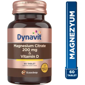 Magnesium Citrate 200 mg & Vitamin D 60 Tablet - Magnezyum Sitrat, D Vitamini