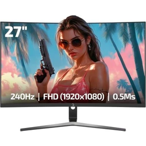 27" Vivid V60 Curved Rgb 0.5ms 240Hz Va Fhd 1500R Hdr Adaptive Sync Siyah Gaming Monitör
