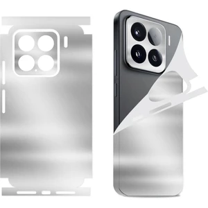Xiaomi Mi 14T Pro Için Uyumlu 360 Full Arka Kaplama Koruma Sticker Kılıfsız Kullanım- Aynalı Gümüş