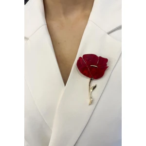 Altın Rengi  Gül Broş (4*7cm)