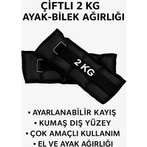 2 Kg × 2 Adet Toplam 4 Kg El Ayak Bilek Kas Güçlendiriçi Ağırlık Seti Kum Ağırlık Torbası