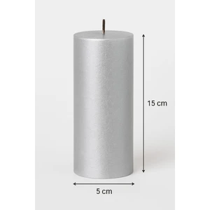 Respira Design Co 5*15 Gümüş Silindir Mum