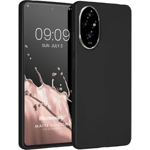 Matte Silicone Honor 200 Pro Kılıf Siyah