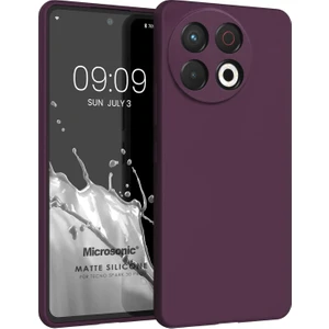 Matte Silicone Tecno Spark 30 Pro Kılıf Mor