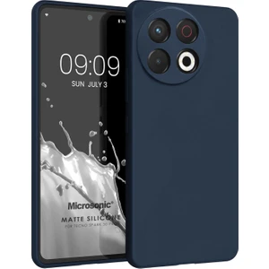 Matte Silicone Tecno Spark 30 Pro Kılıf Lacivert