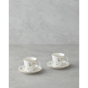 English Home Greena Bone Porselen 4 Parça 2 Kişilik Kahve Fincan Takımı 80 ml Renkli