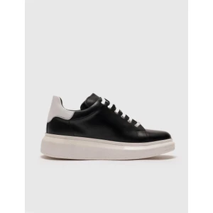 Kadın Yüksek Light Taban Bağcıklı Sneaker Ayakkabı 302M1325 Siyah