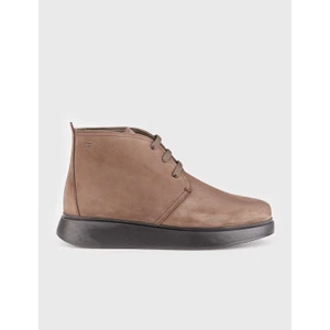 Hakiki Deri Taba Bağcıklı Erkek Günlük Bot