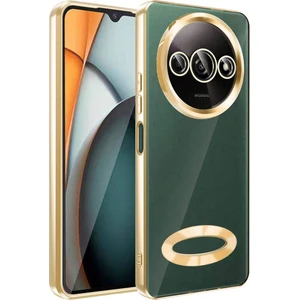 Xiaomi Redmi A3 4g 2024 Kılıf Logo Yeri Açık Kamera Lens Önü Korumalı Renkli Kenarlı Şeffaf Silikon