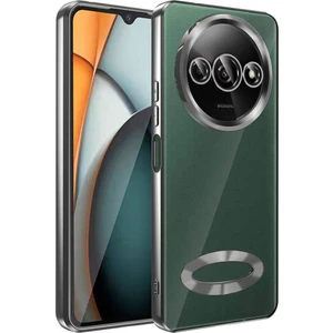 Xiaomi Redmi A3 4g 2024 Kılıf Logo Yeri Açık Kamera Lens Önü Korumalı Renkli Kenarlı Şeffaf Silikon