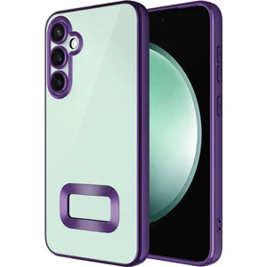 Samsung Galaxy S24 Kılıf Logo Yeri Açık Kamera Lens Önü Korumalı Renkli Kenarlı Şeffaf Silikon