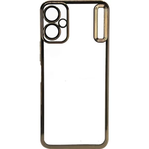 Tecno Spark 9t Kılıf Logo Yeri Açık Kamera Lens Korumalı Renkli Kenarlı Şeffaf Silikon