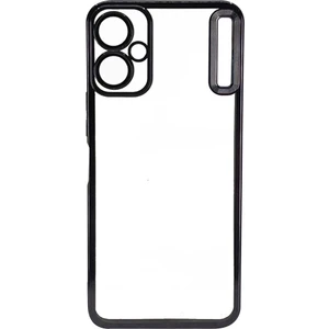 Tecno Spark 9t Kılıf Logo Yeri Açık Kamera Lens Korumalı Renkli Kenarlı Şeffaf Silikon