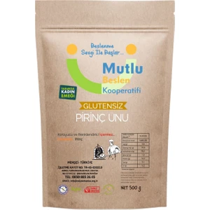 Mutlu Beslen Kooperatifi Kurutulmuş Prinç Unu Glutensiz  500 G
