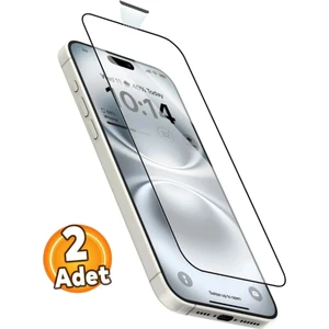 iPhone 16e Tam Kaplayan ESD Cam Ekran Koruyucu 6D GLASS (2 ADET)