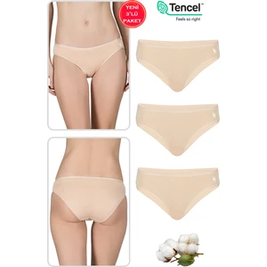 Özkan Underwear Özkan 23924 3'lü Paket Kadın Pamuklu Modal Esnek Yumuşak Slip Külot