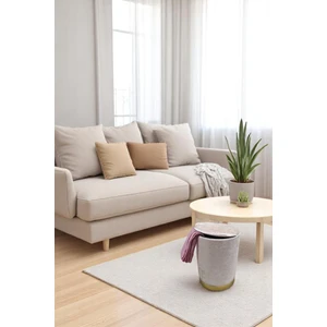 Arte Cotone Mini Kapaklı Kadife Kumaş Dekoratif Silindir Koltuk Puf 25 x 36