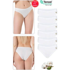 Özkan Underwear Özkan 23924 6'lı Paket Kadın Pamuklu Modal Esnek Yumuşak Slip Külot