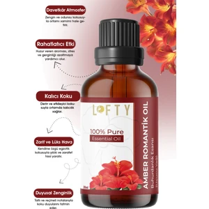 Amber Romantik  Uçucu Yağ  Buhurdanlık Esansı Konsantre Oda Kokusu  Esans Buhur Yağı 30ML