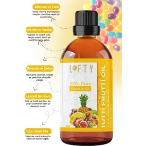 Tutti Frutti Uçucu Yağ Buhurdanlık Esansı Oda Kokusu Uçucu Esansiyel Yağ Buhur Yağı 100ML