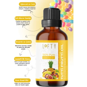 Tutti Frutti  Uçucu Yağ  Buhurdanlık Esansı Konsantre Oda Kokusu  Esans Buhur Yağı 30ML
