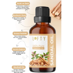 Sandal  Uçucu Yağ  Buhurdanlık Esansı Konsantre Oda Kokusu  Esans Buhur Yağı 30ML