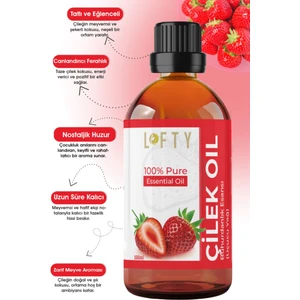 Çilek Uçucu Yağ Buhurdanlık Esansı Oda Kokusu Uçucu Esansiyel Yağ Buhur Yağı 100ML