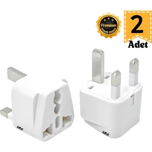 M006 Priz Dönüştürücü/2 Adet/kıbrıs-Hac Umre Prizi-G Plug Adapter-Seyahat Adaptörü