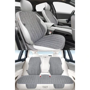 Nysa Serisi Keten Oto Koltuk Koruyucu Minder Ön Arka Set Gri