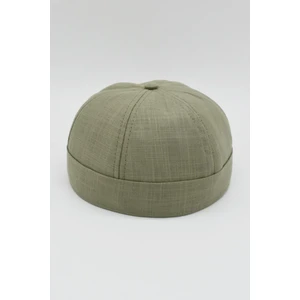 Haki Keten Yazlık Cap Docker Şapka