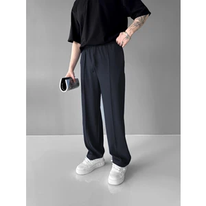 Erkek Beli Lastikli Baggy Pantolon Lacivert