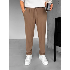 Abluka Online Baggy Fit Fitilli Rahat Pantolon Açık Kahve