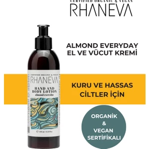 Almond Everyday El ve Vücut Losyonu, Organik ve Vegan Sertifikalı, 250 ml