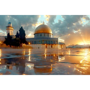 Dekoratif Dini Mescid-I Aksa Kanvas Tablo