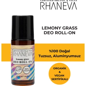 Lemony-Grass Deo Roll-On, Organik ve Vegan Sertifikalı, 50 ml