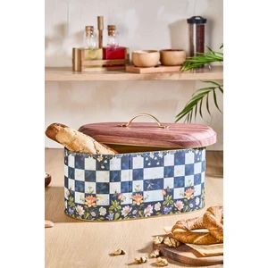 Metal Ekmeklik Dama Desenli Ekmek Sepeti Saklama Kutusu