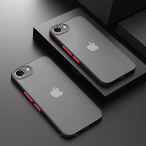 M.TK Moveteck Apple iPhone 16E Kılıf Mat Parmak Izi Yapmaz Kamera Korumalı Renkli Tuşlu Buzlu Silikon Kapak Logo Gösterir