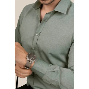 Su Yeşili Slimfit Erkek Gömlek