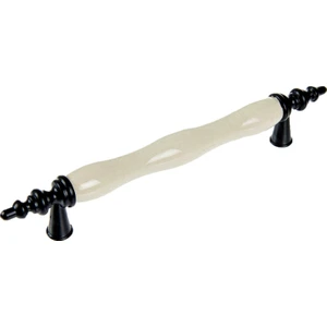 Esal Bozburun Çatlak Sırlı 128 Kulp - Beyaz / Siyah