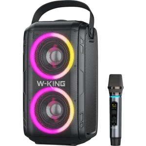 W-Kıng T9 Bluetooth Hoparlör, 80w Boombox, 9 Saate Varan Çalma Süresi, Ipx5 Suya Dayanıklı, Kablosuz Stereo Tws, Tf/Aux/Bluetooth5.0/Usb, Ses Bombası