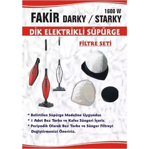 Home Shopping Arzum  Fakir Darky Dik Süpürge Uyumlu Bez Toz Torbası ve Filtre ( 3 Adet )